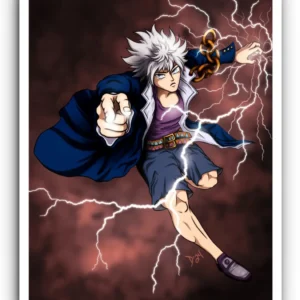 Jotaro Kujo x Killua Zoldyck mashup art