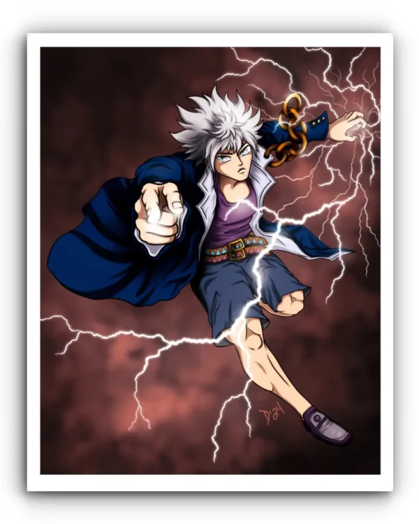 Jotaro Kujo x Killua Zoldyck mashup art