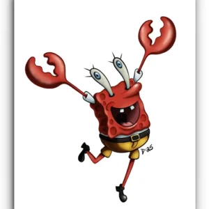 SpongeKrab jumps for joy