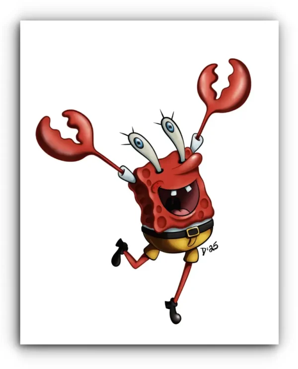 SpongeKrab jumps for joy