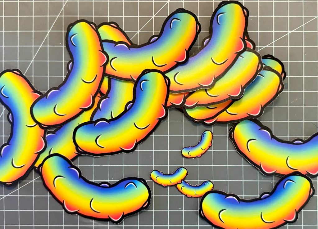 rainbow pickle stickers