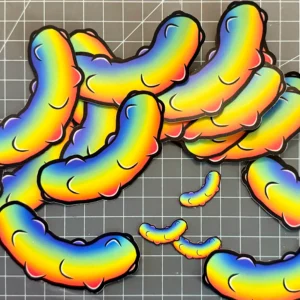 rainbow pickle stickers